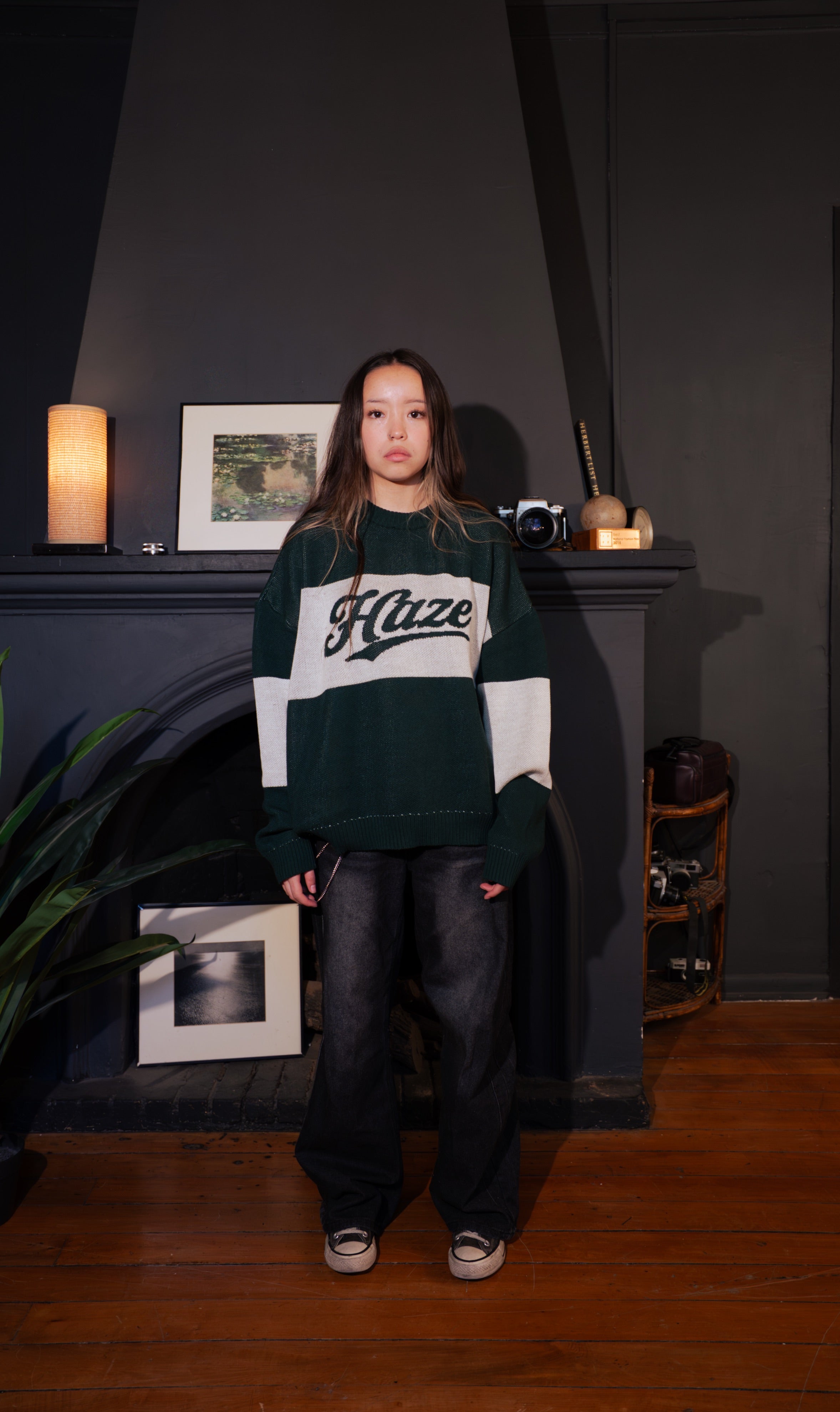 Spring Night Green Sweater