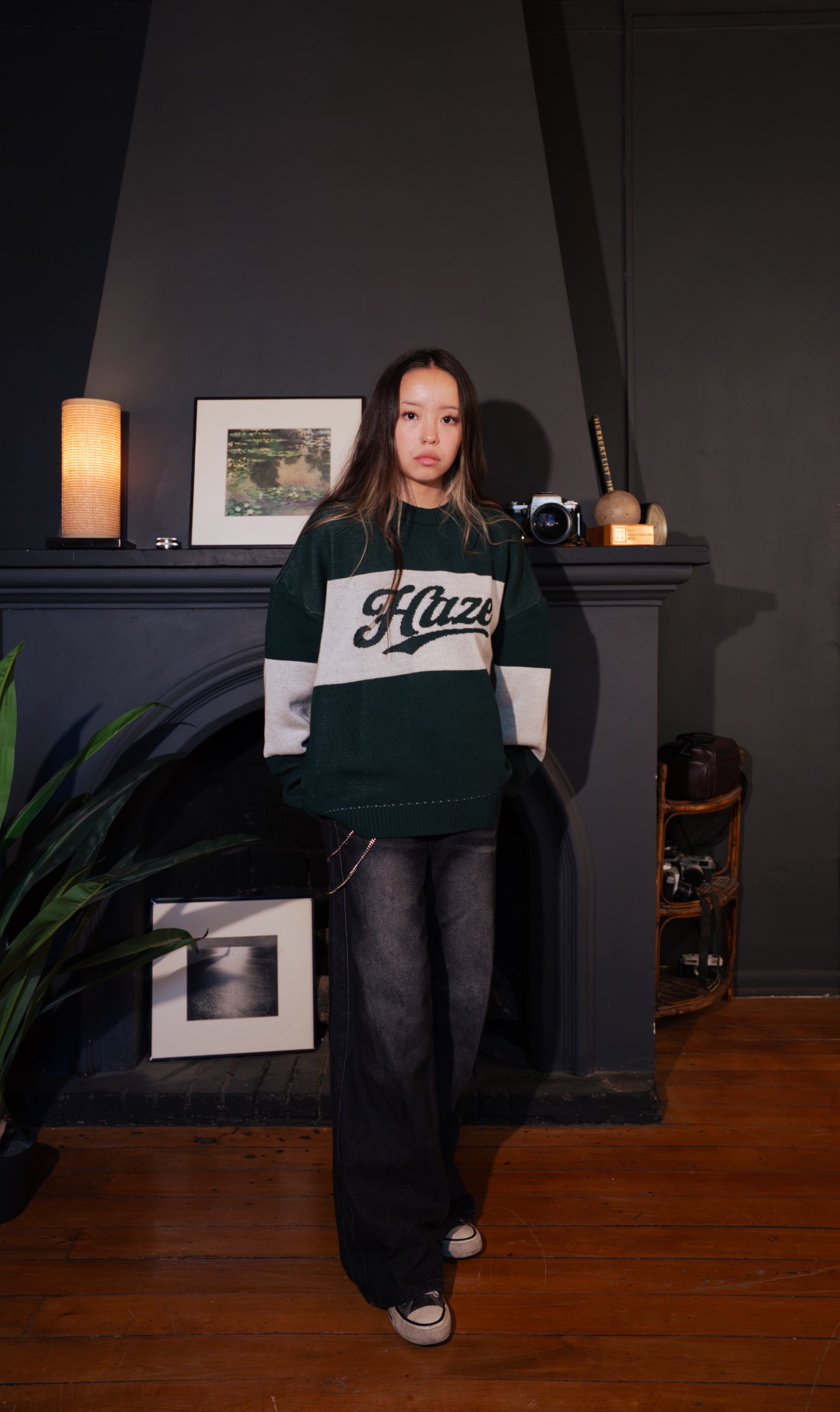 Spring Night Green Sweater