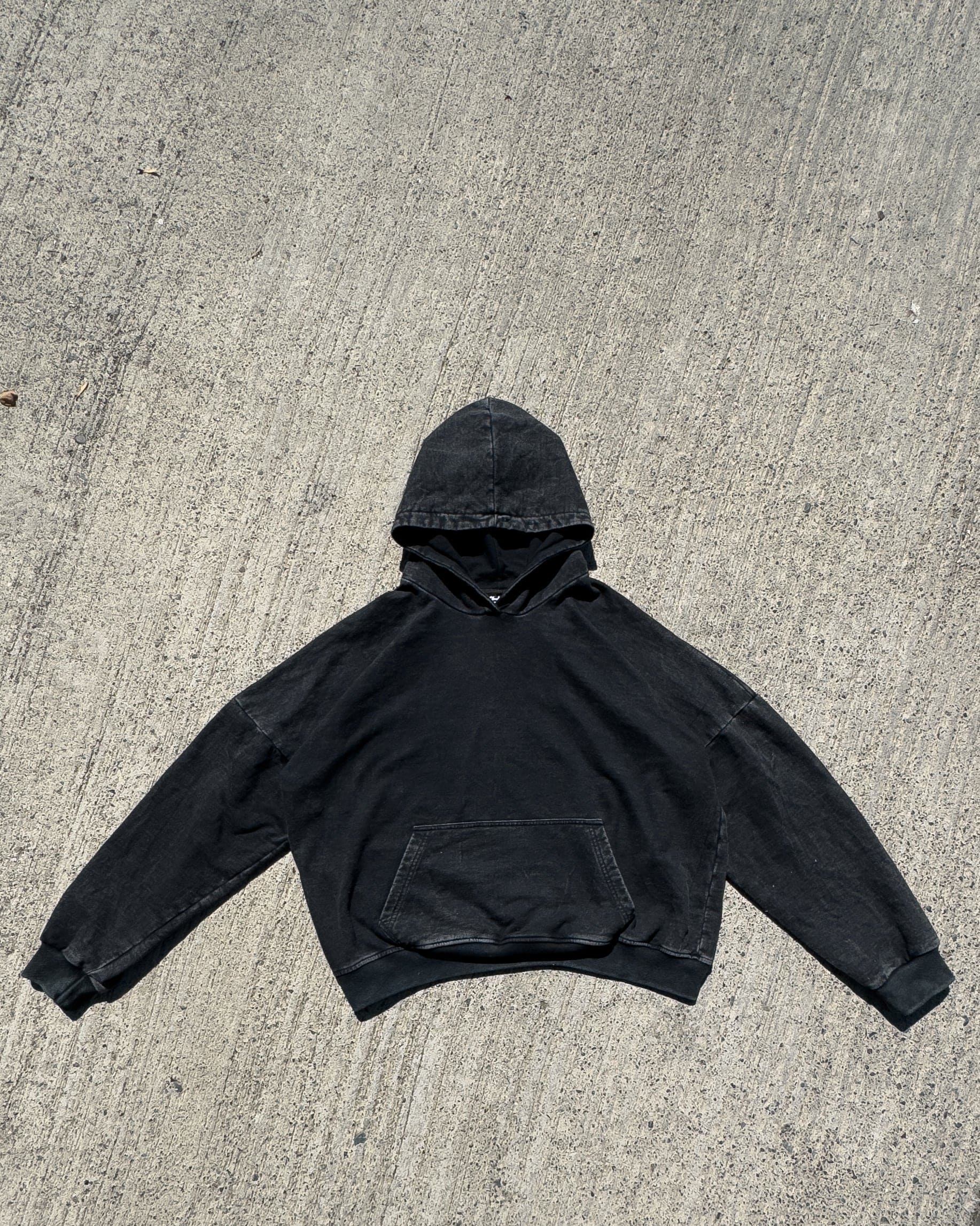 Boxy Fit Hoodie "Acid" Black