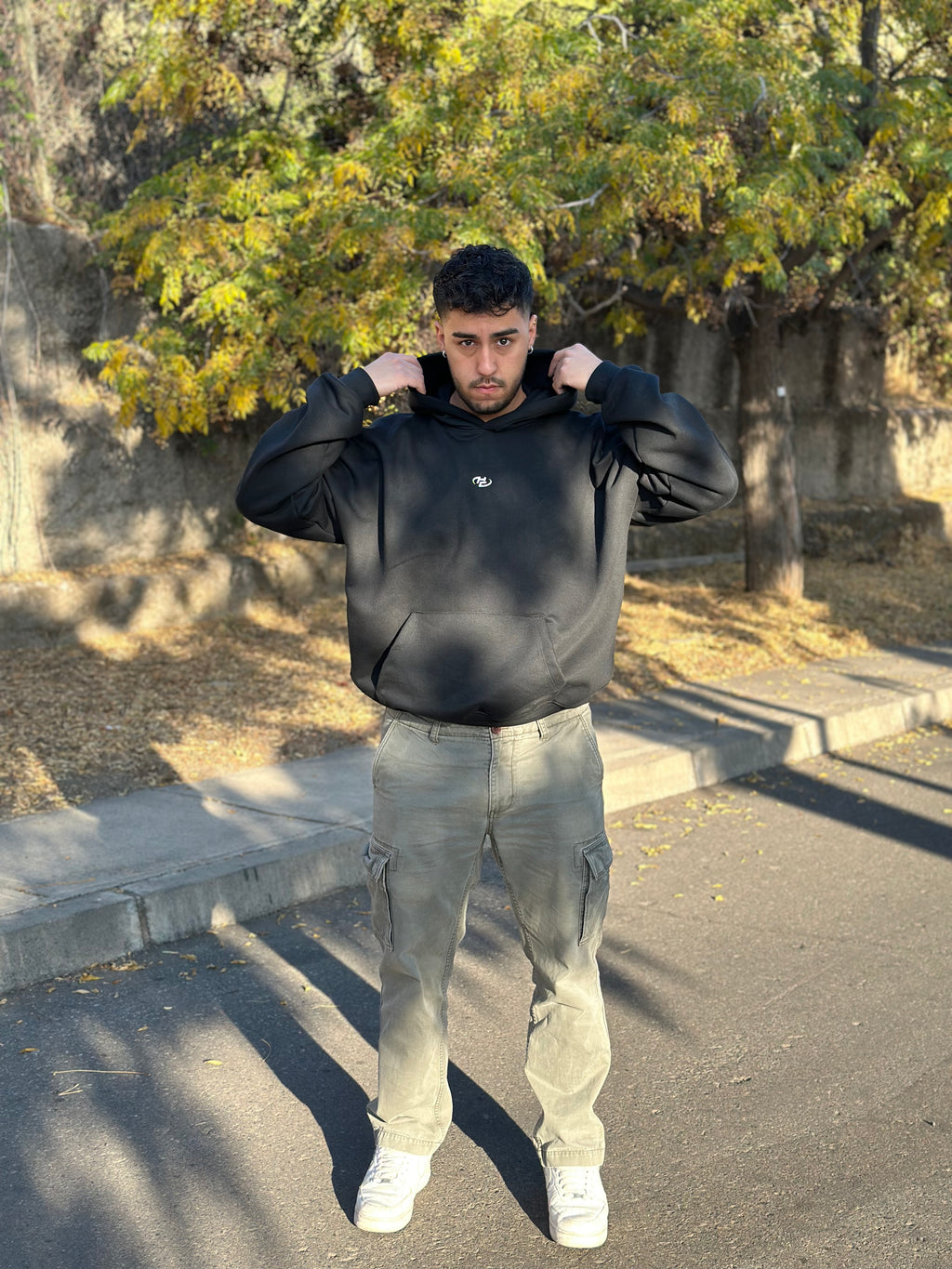 Boxy Fit Hoodie Black