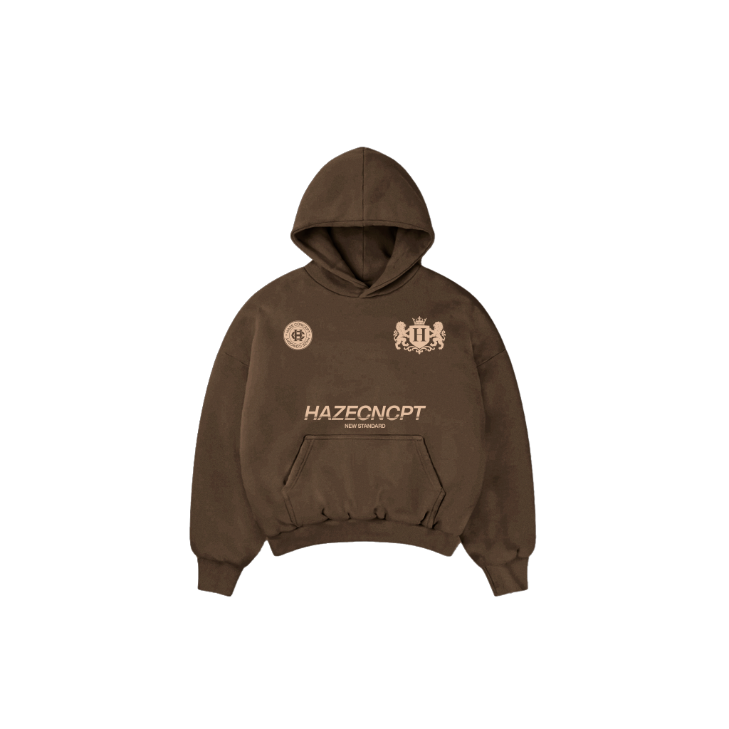 Boxy Fit Hoodie "New Standard" Chocolate
