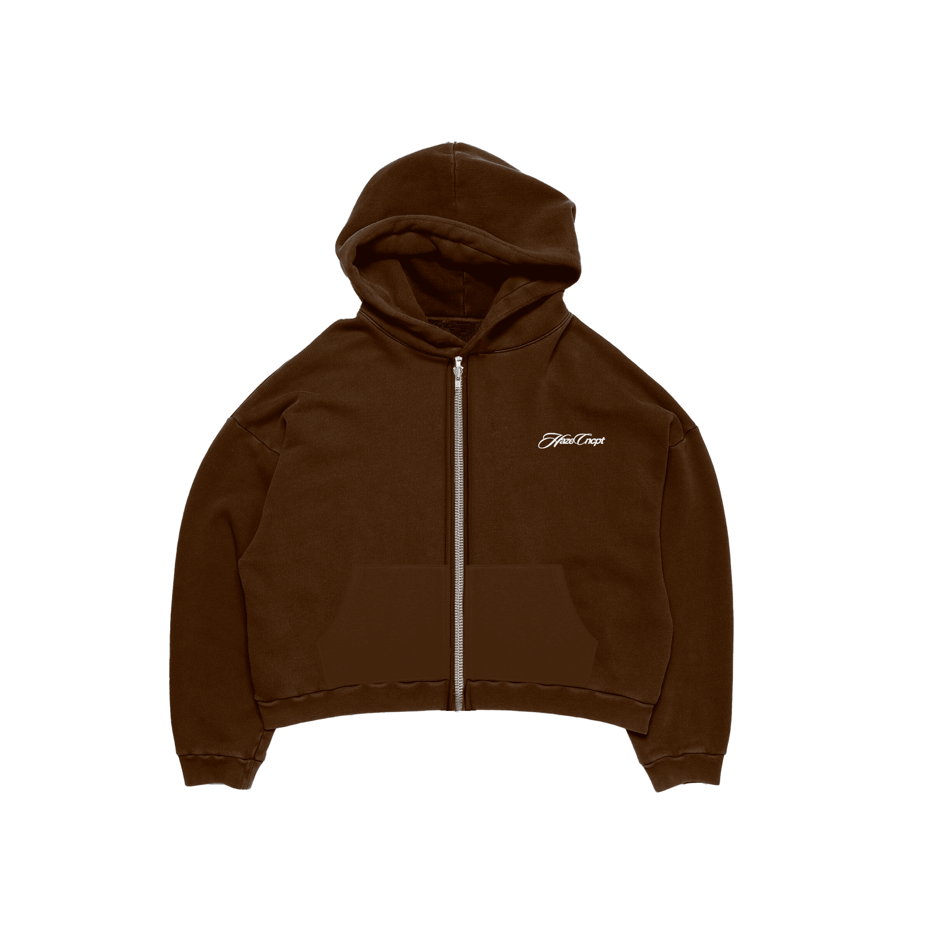 Zip Up Hoodie Chocolate – Haze Concept