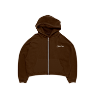 Zip Up Hoodie Chocolate