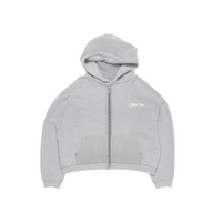 Zip Up Hoodie Melange Grey