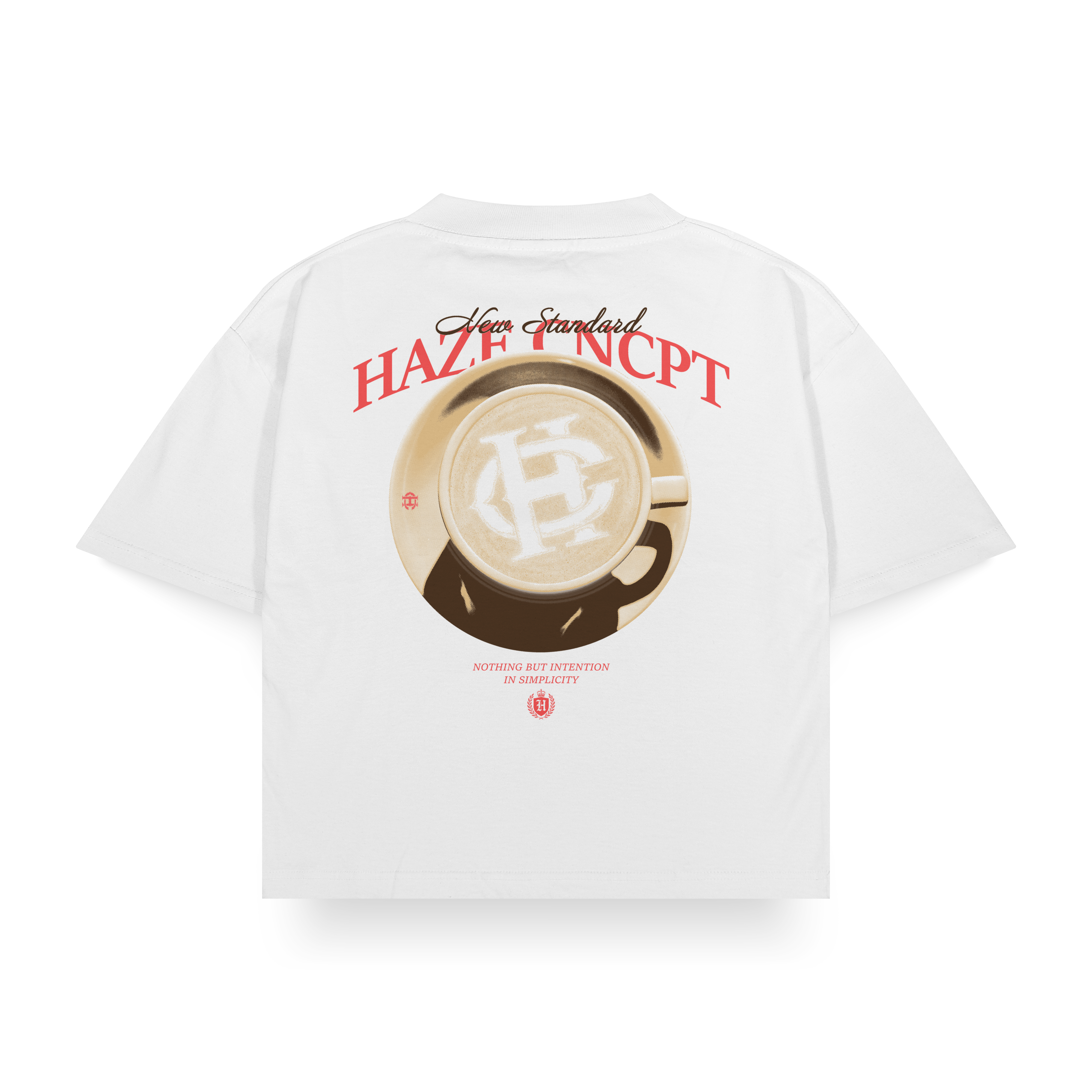 "Foam" White Boxy Fit Tee