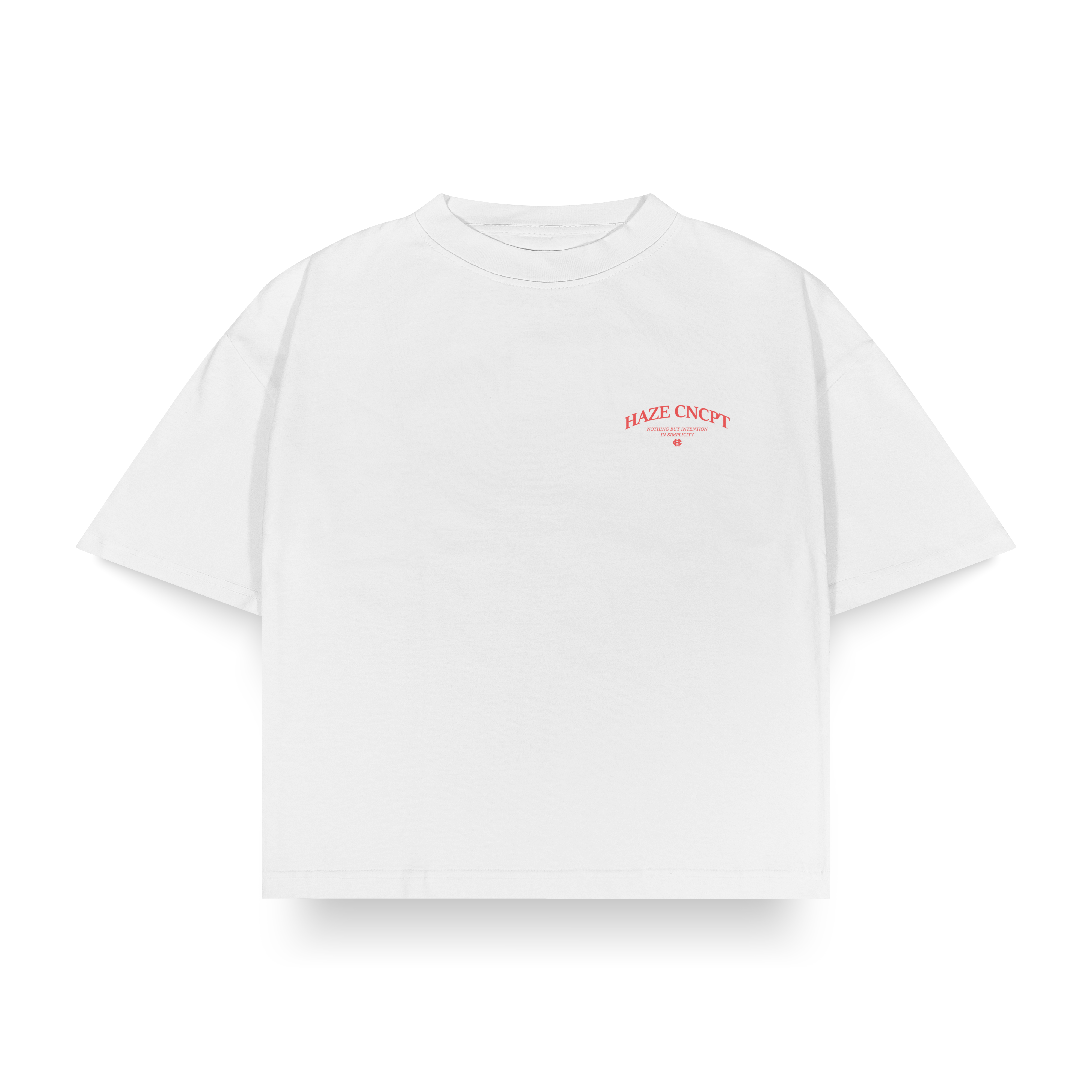 "Foam" White Boxy Fit Tee