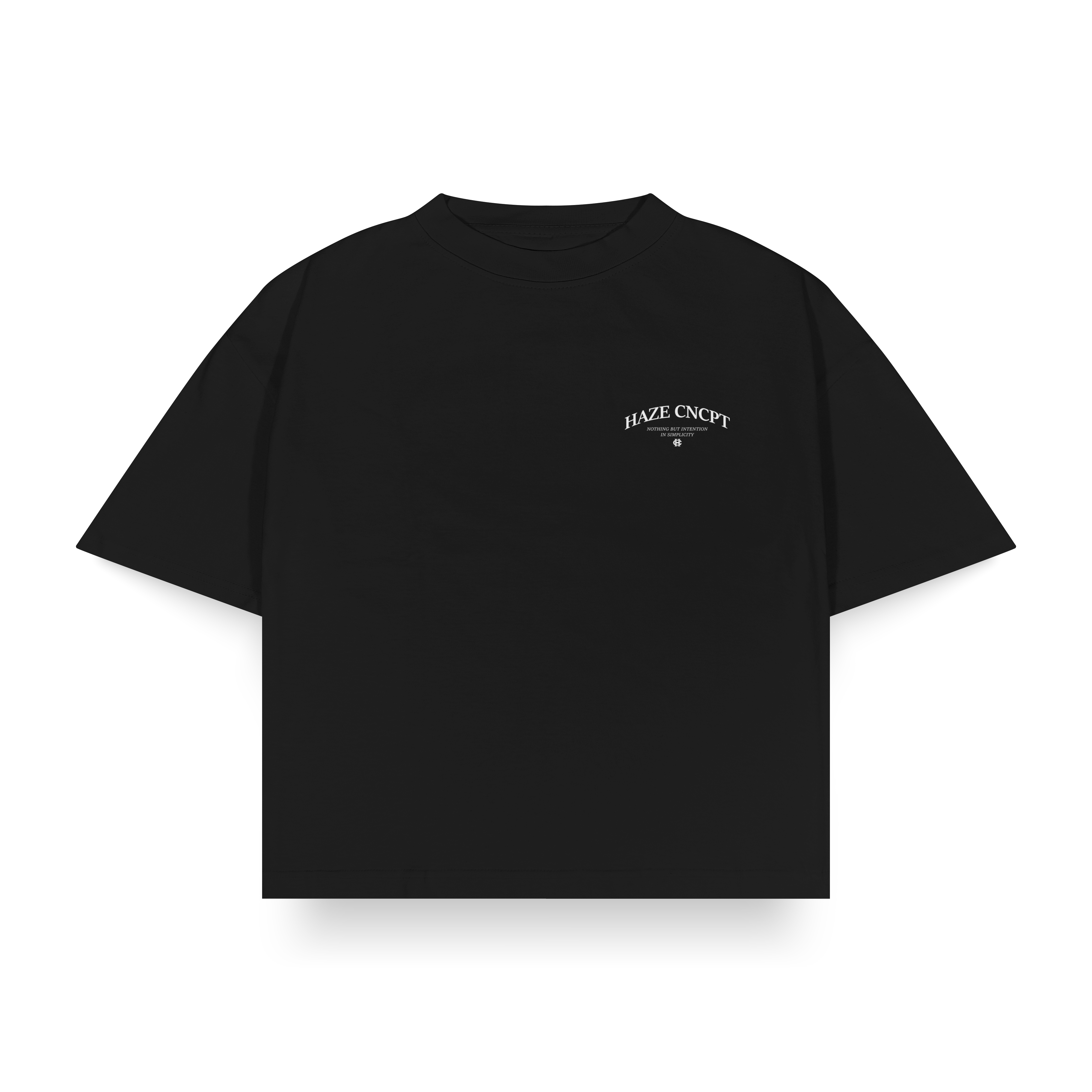 "Foam" Black Boxy Fit Tee