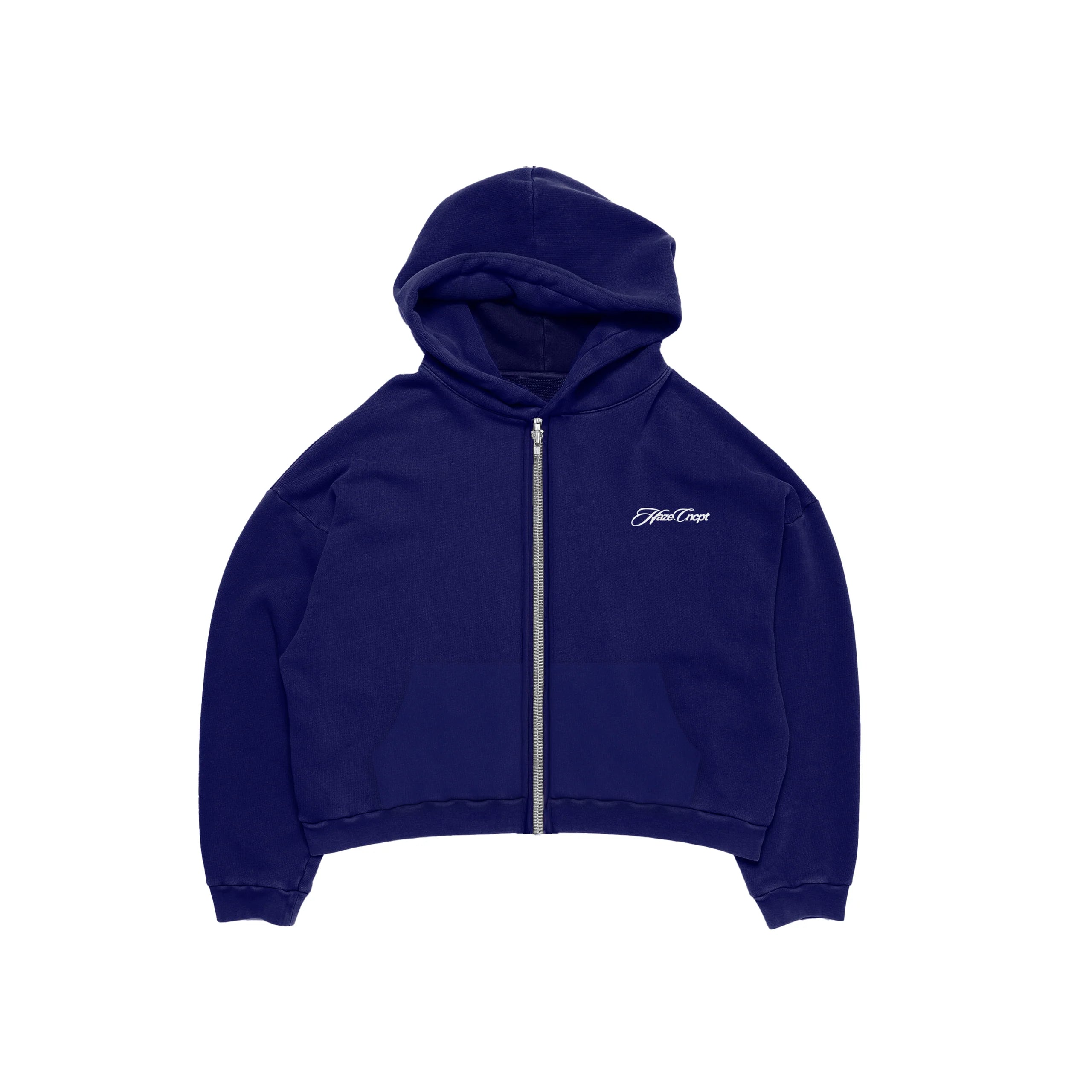 Zip Up Hoodie Navy Blue – Haze Concept