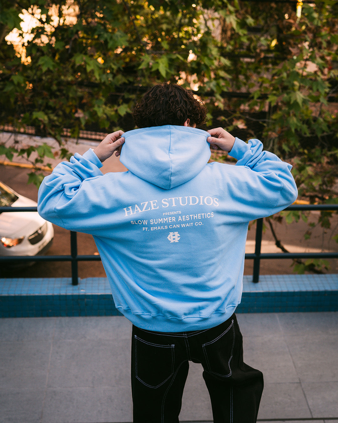 Haze Studios v2 Boxy Fit Hoodie Baby Blue