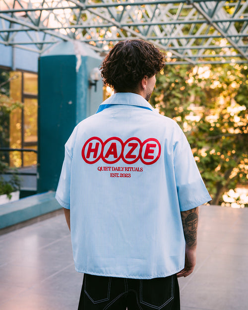 Camisa City Light Boxy Fit con estampado Haze espalda