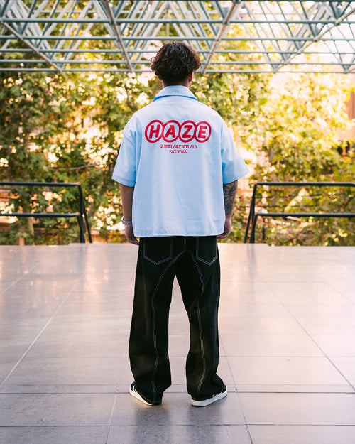 Camisa City Light Boxy Fit con estampado Haze espalda