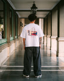 Polera boxy fit blanca con estampado After Game espalda