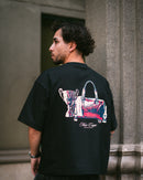 Polera boxy fit negra con estampado After Game espalda