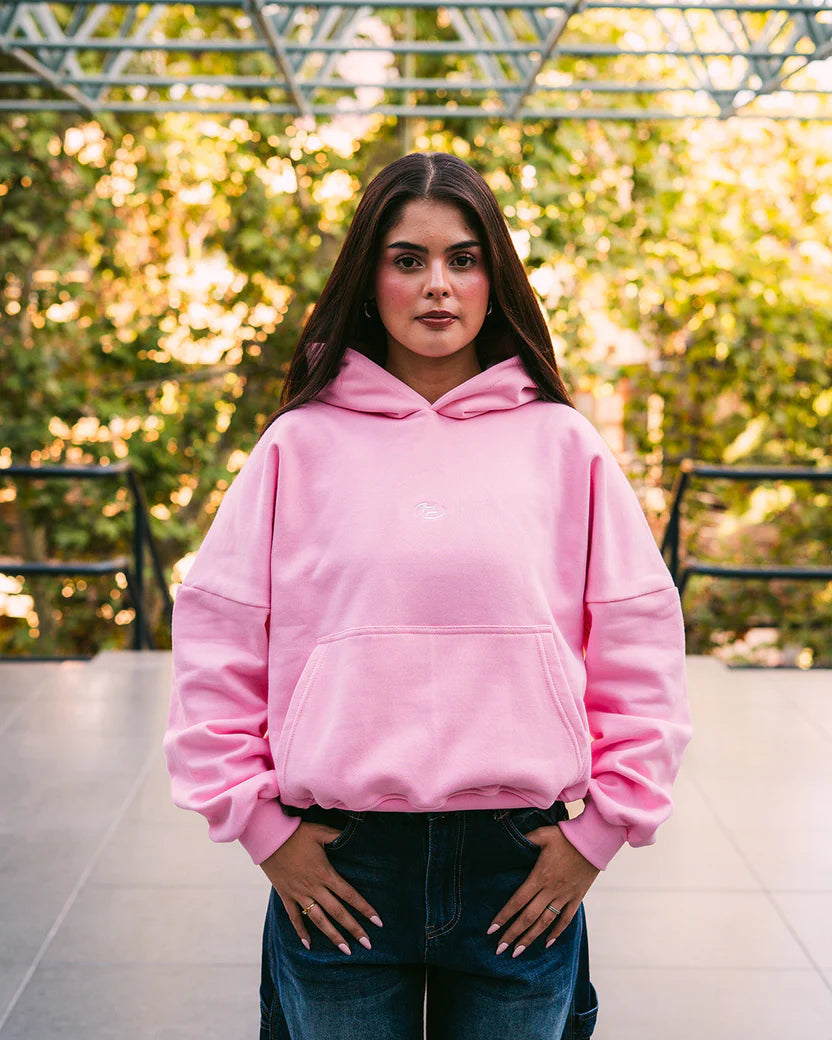 Boxy Fit Hoodie Pink