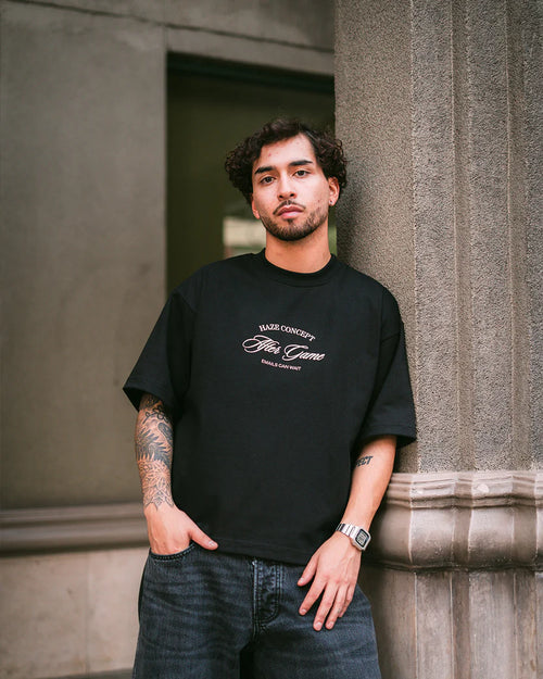 After Game Boxy Fit Tee Black
