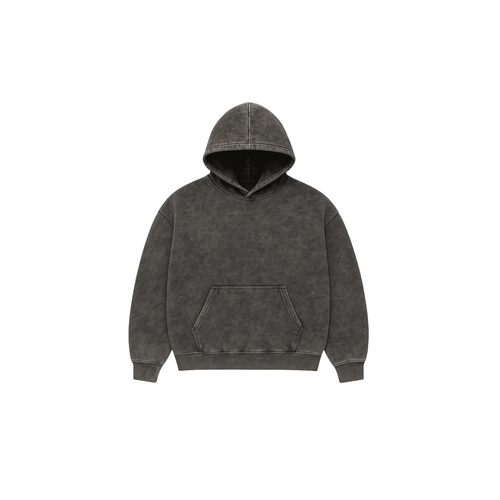 Boxy Fit Hoodie "Acid" Black