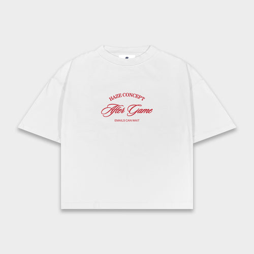 After Game Boxy Fit Tee White