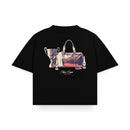 Polera boxy fit negra con estampado After Game espalda