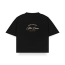 Polera boxy fit negra con estampado After Game delantero