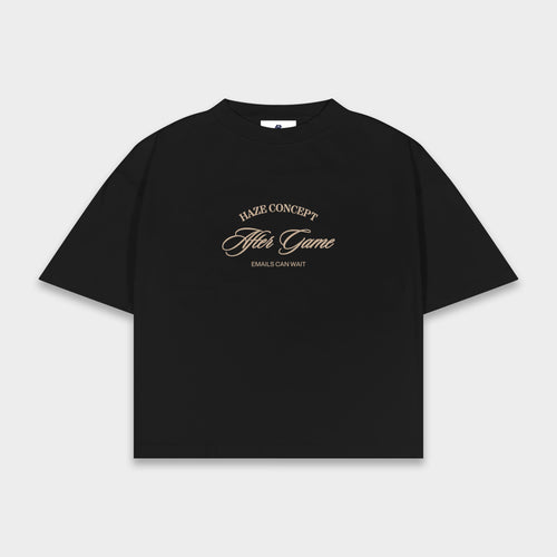 After Game Boxy Fit Tee Black