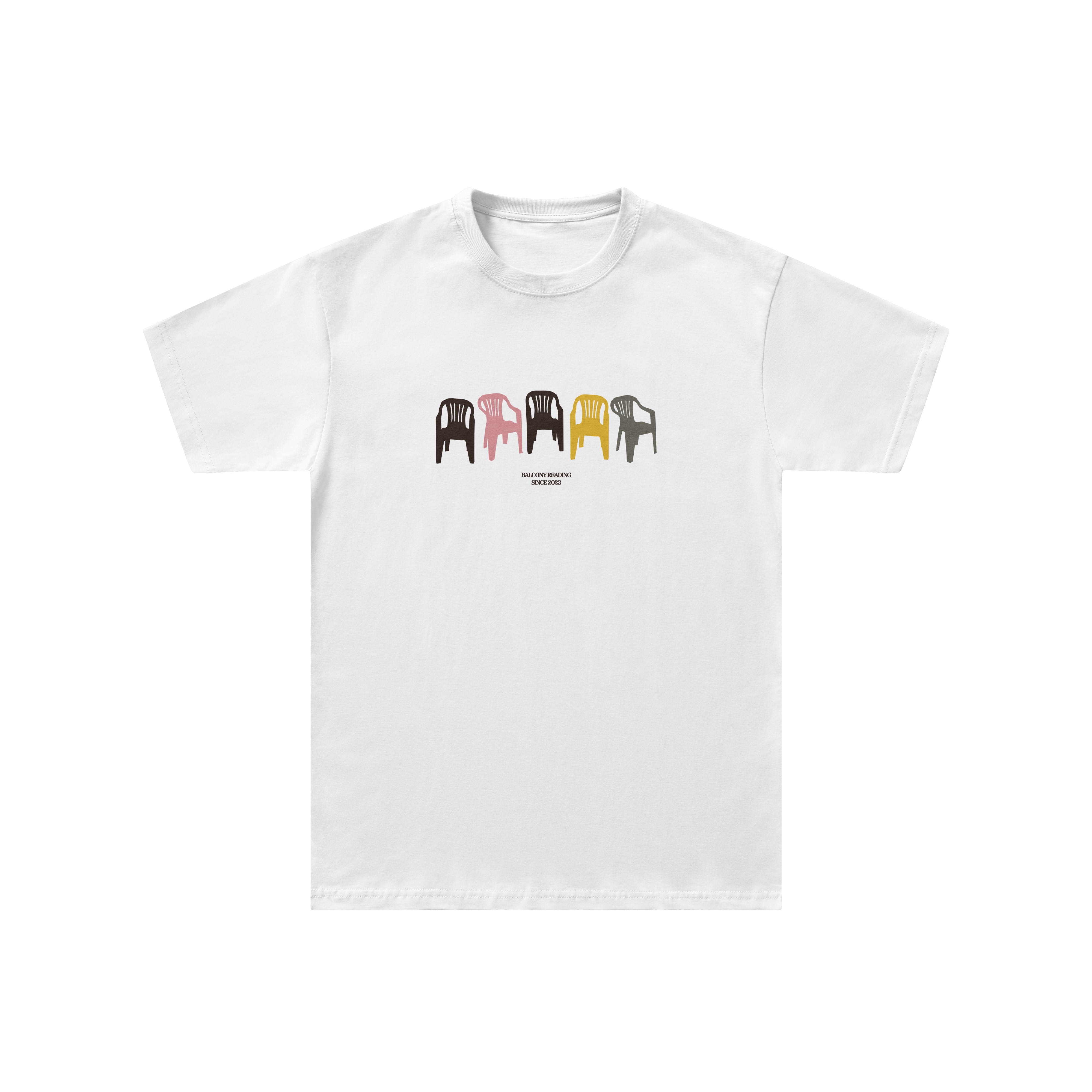 Balcony Reading V2 Regular Tee White