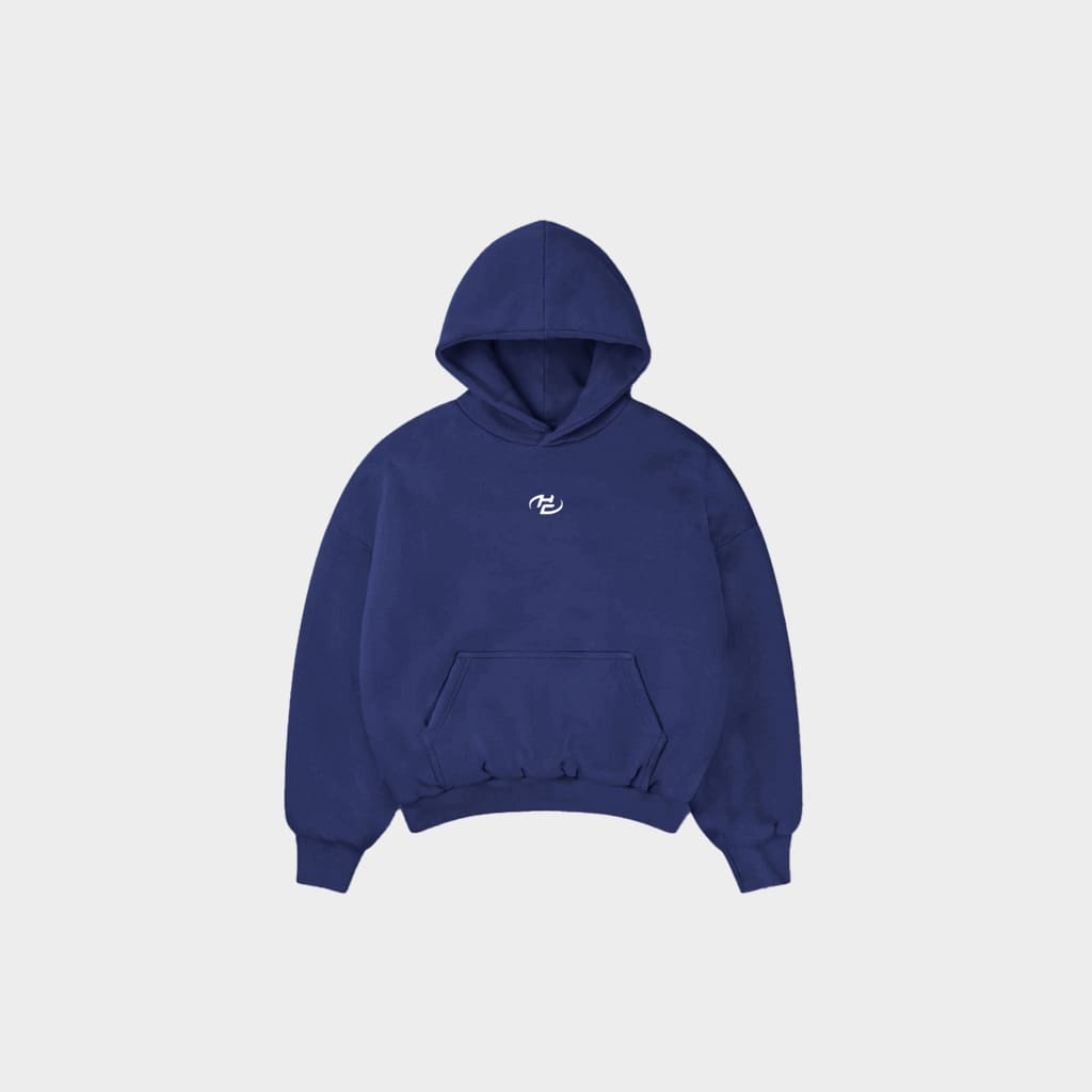 Boxy Fit Hoodie Navy Blue HEAVYWEIGHT