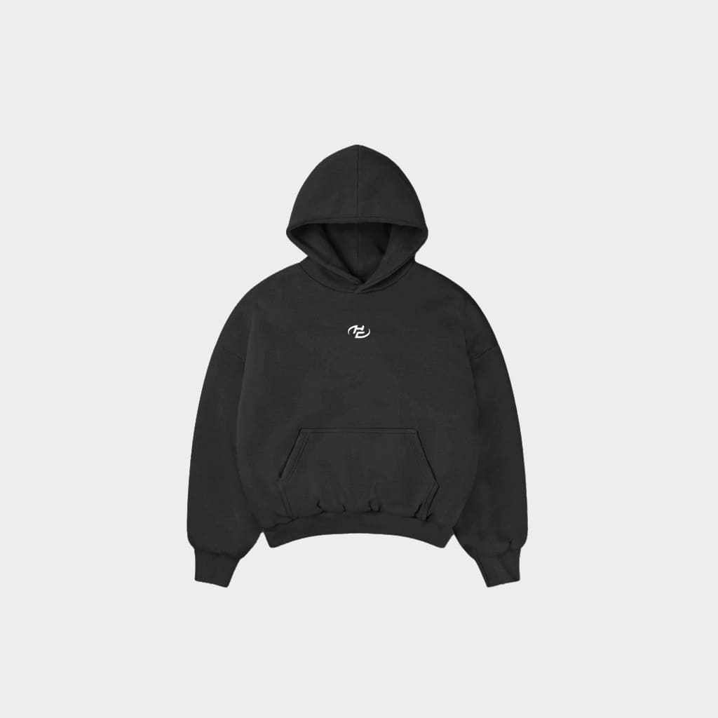 Boxy Fit Hoodie Black HEAVYWEIGHT