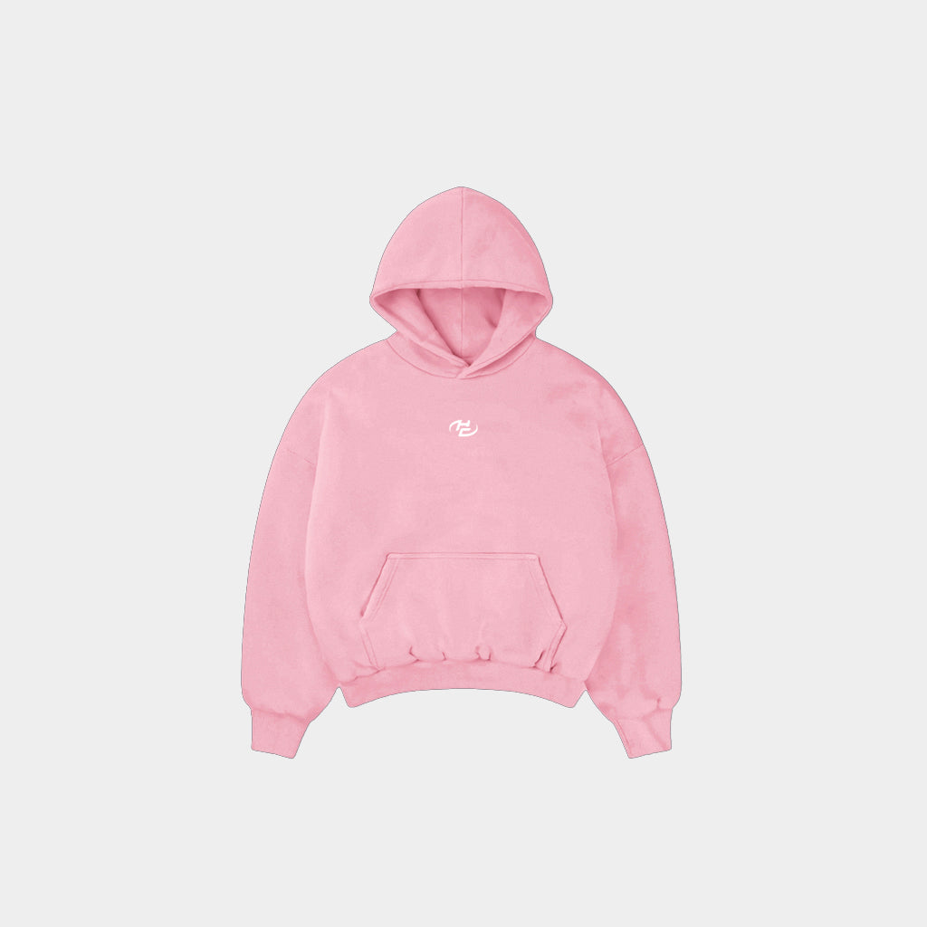 Boxy Fit Hoodie Pink HEAVYWEIGHT