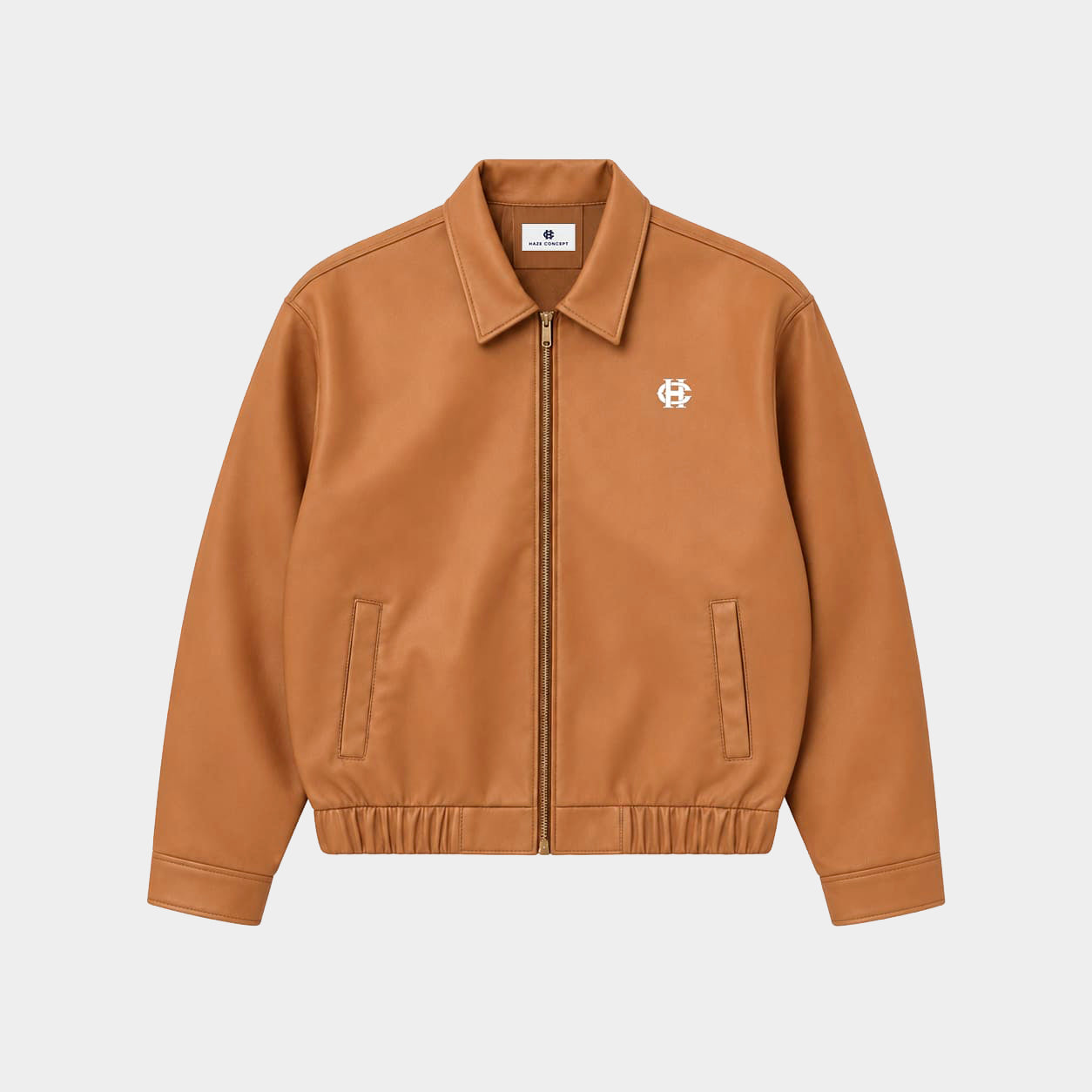 Haze Leather Jacket Camel
