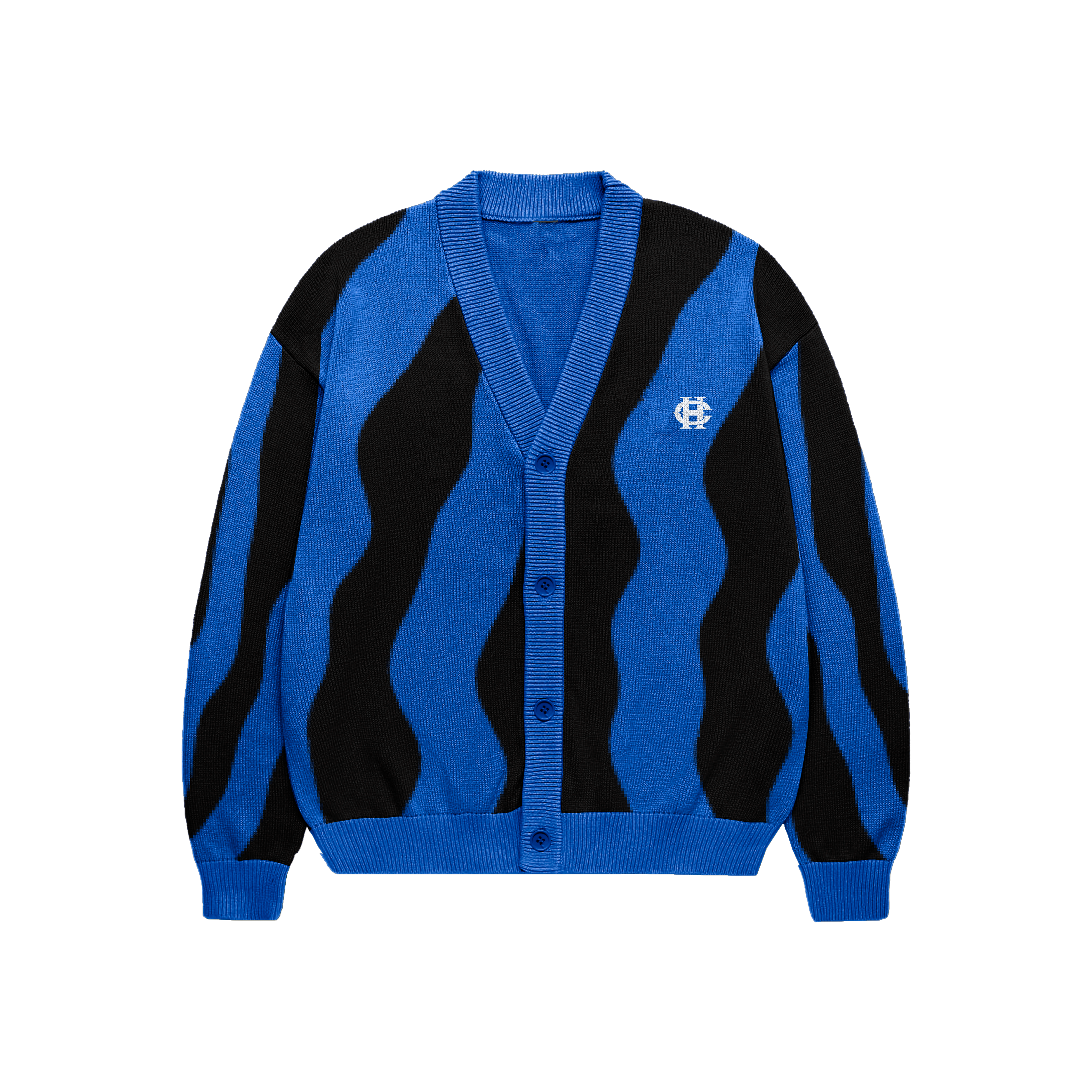 "Pattern Cardigan" Royal Blue