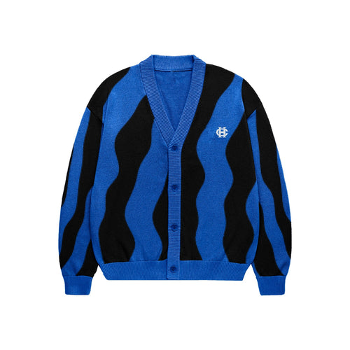 "Pattern Cardigan" Royal Blue