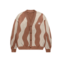 "Pattern Cardigan" Camel