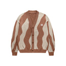 "Pattern Cardigan" Camel