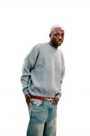 "Everyday" Knit Sweater Melange Grey
