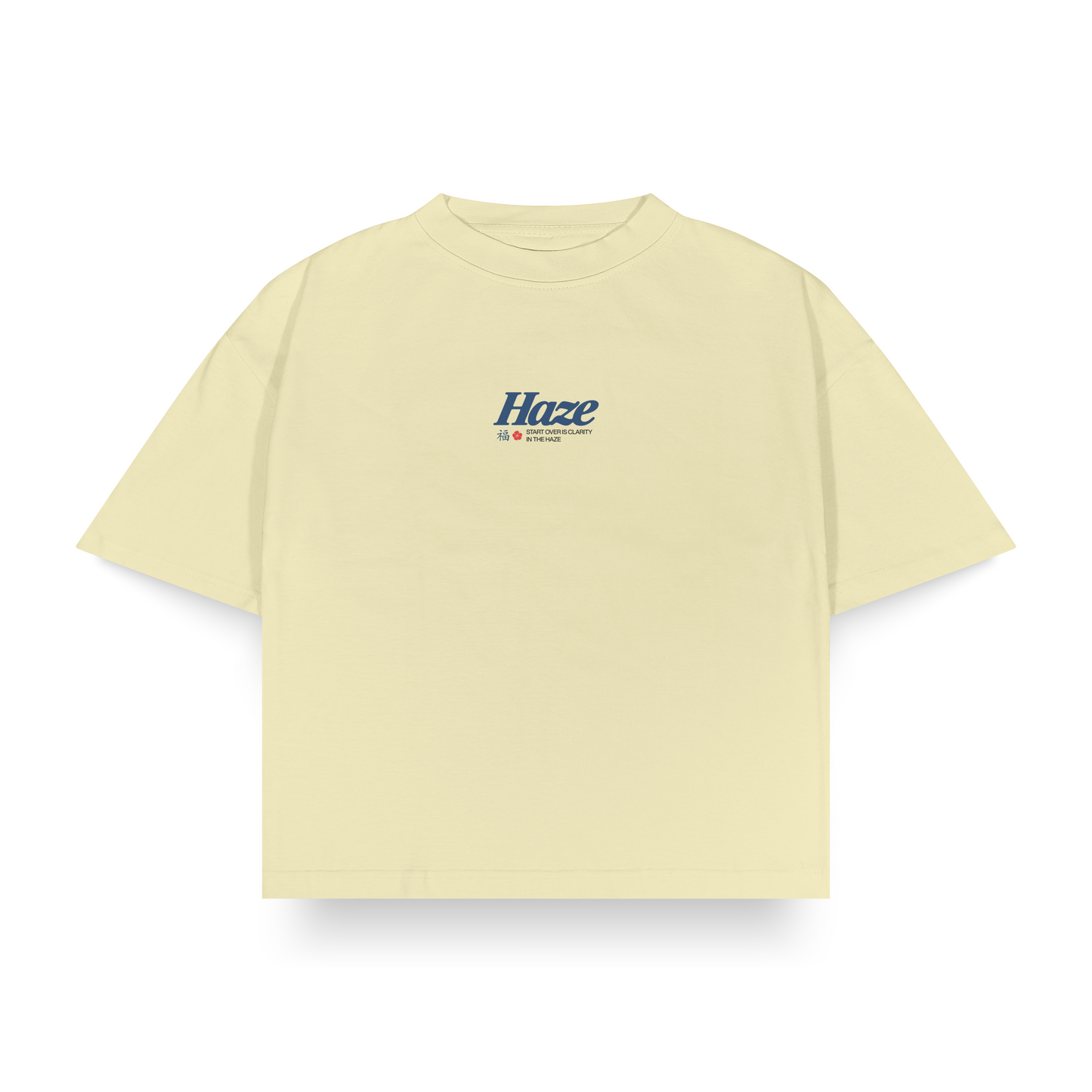 "Clarity" Ecru Boxy Fit Tee