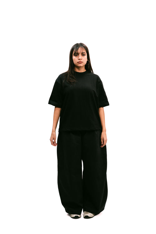 Black Daily Boxy Tee