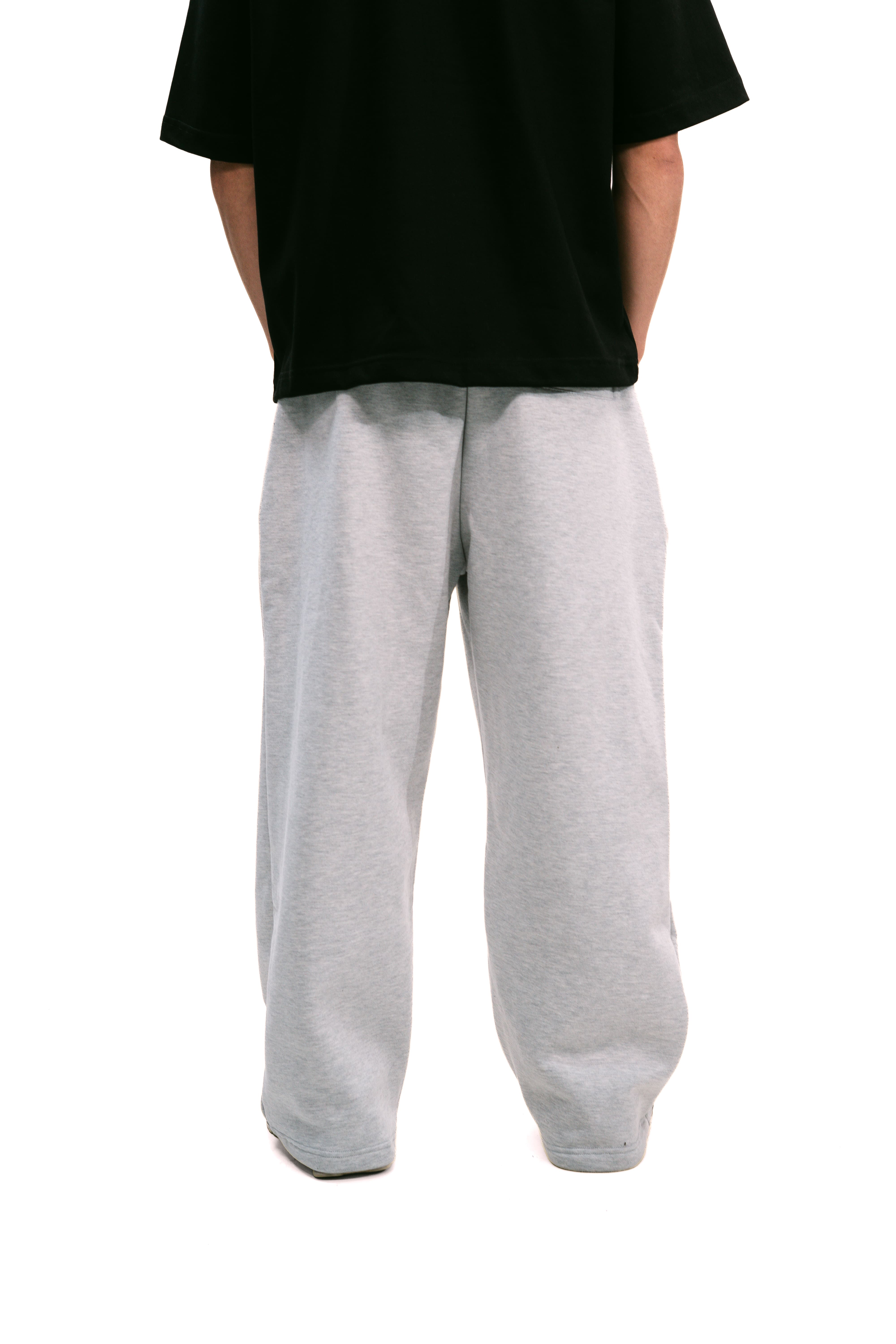 "Always On" Baggy Sweatpants Melange Grey HEAVYWEIGHT