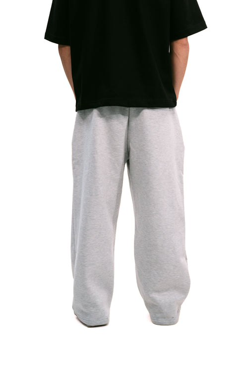 "Always On" Baggy Sweatpants Melange Grey HEAVYWEIGHT
