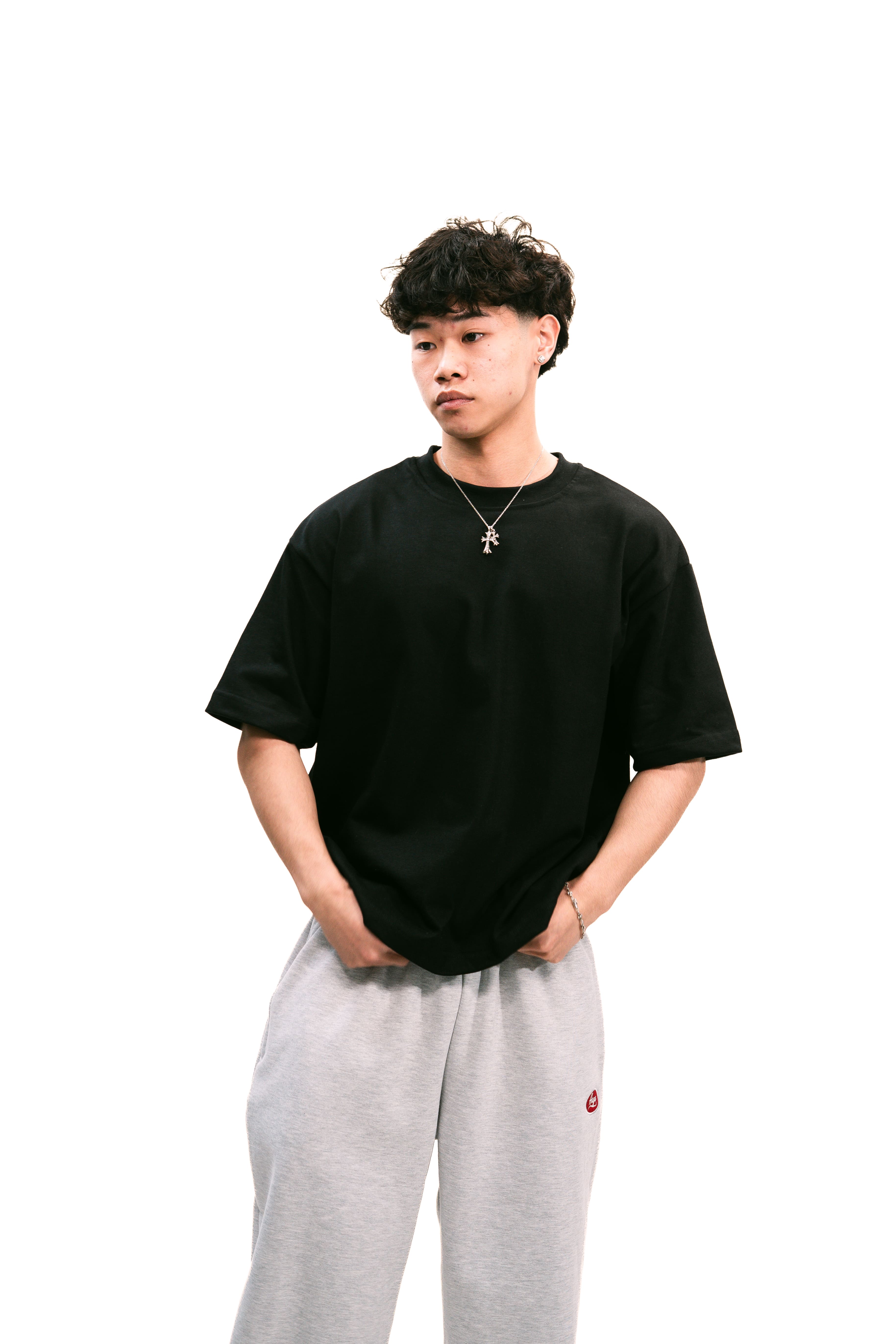 Black Daily Boxy Tee