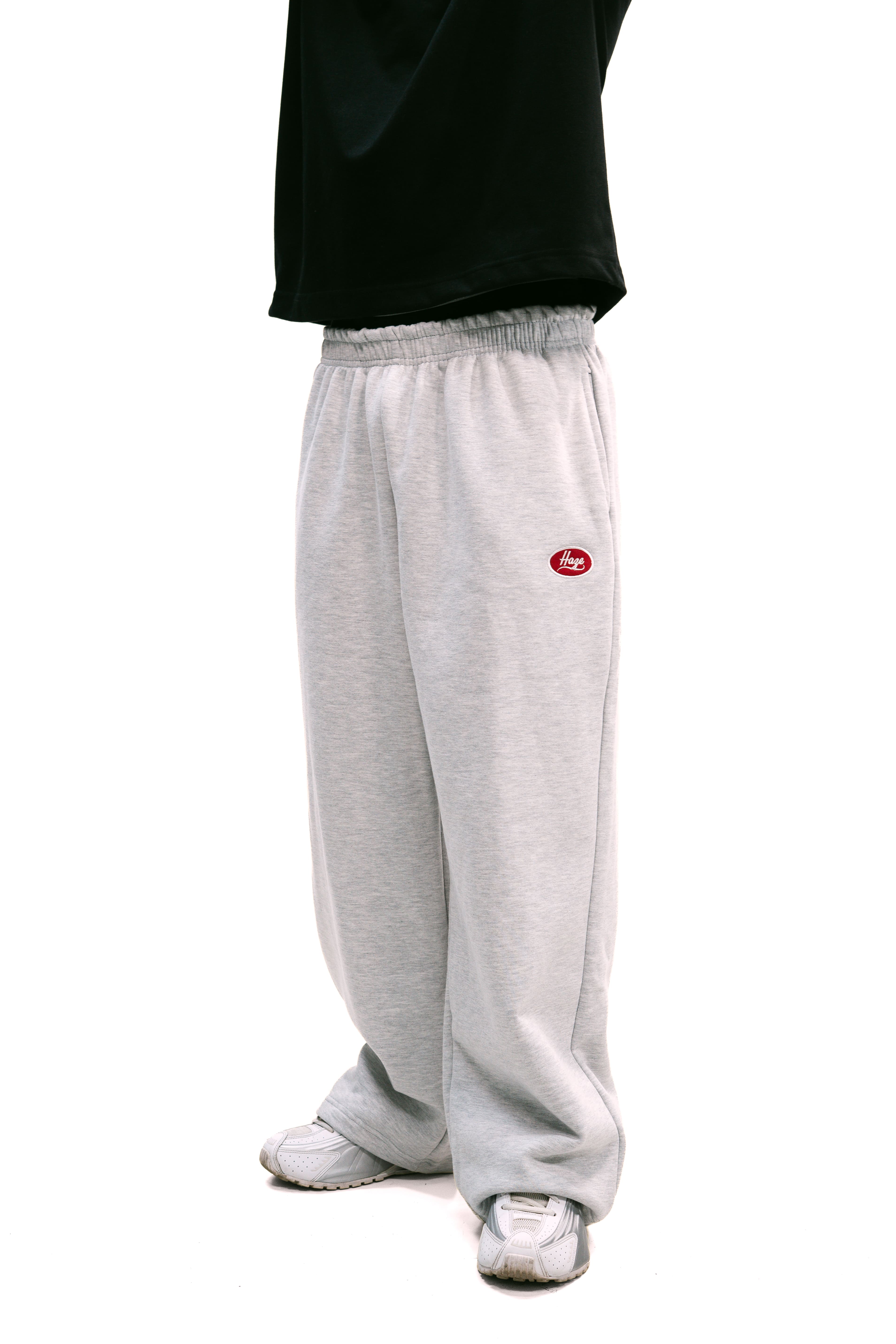 "Always On" Baggy Sweatpants Melange Grey HEAVYWEIGHT