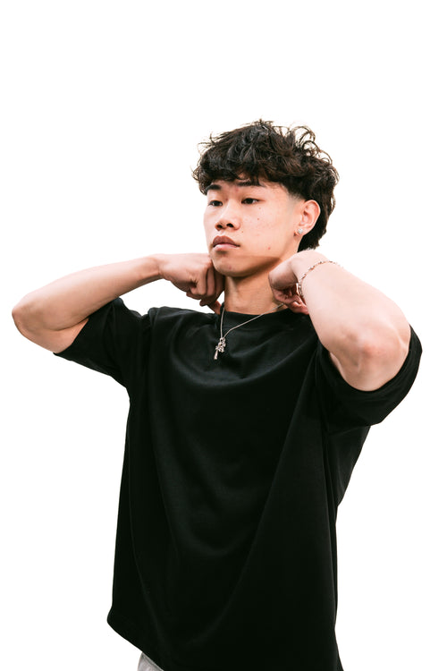 Black Daily Boxy Tee
