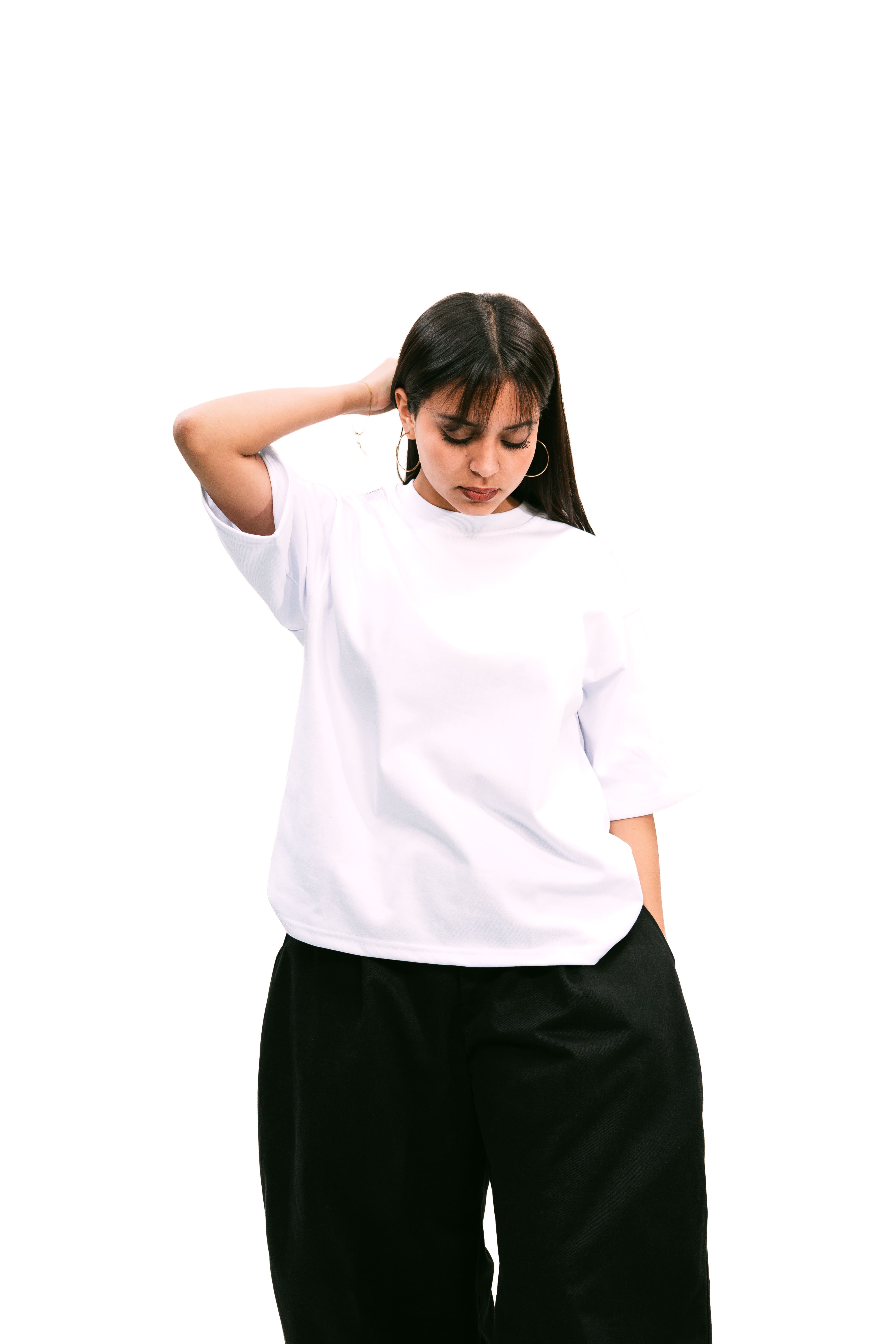 White Daily Boxy Tee