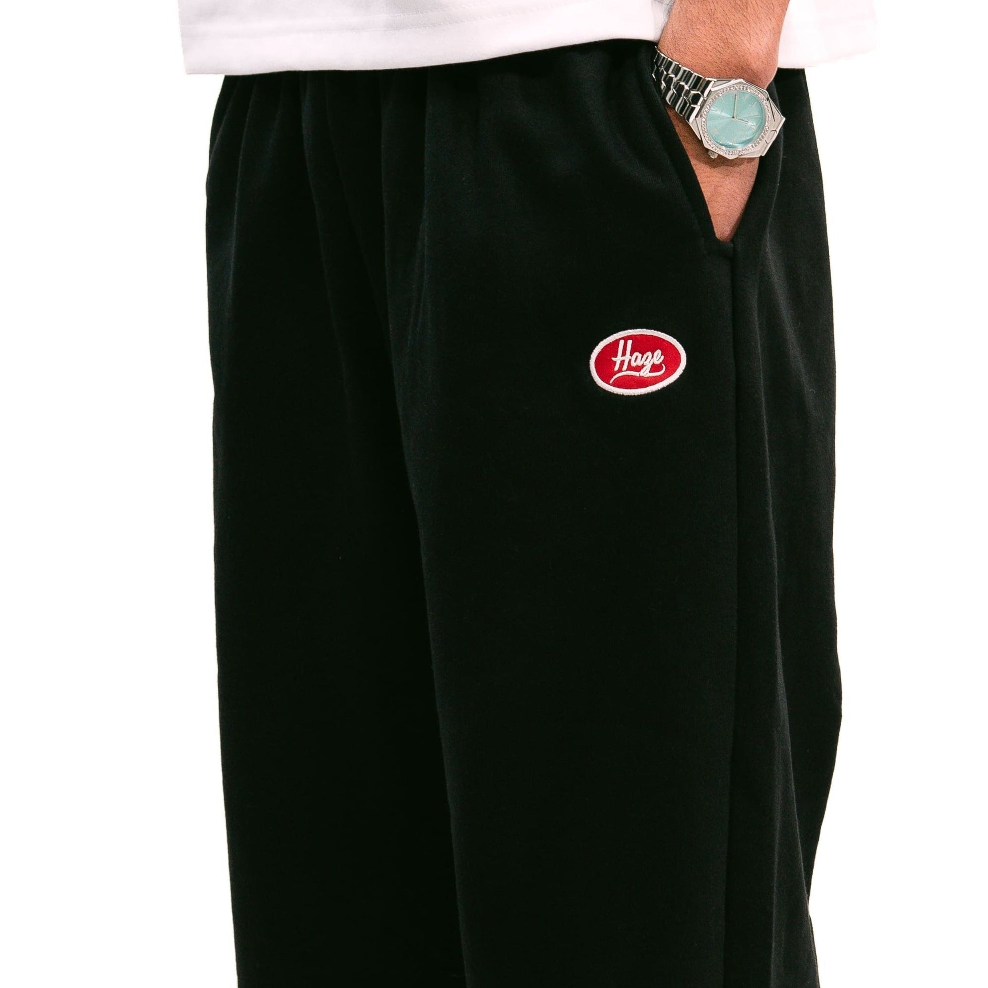 "Always On" Baggy Sweatpants Black HEAVYWEIGHT