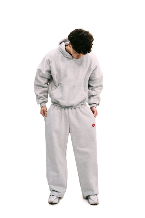 "Always On" Baggy Sweatpants Melange Grey HEAVYWEIGHT