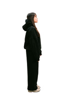 Boxy Fit Hoodie Black HEAVYWEIGHT