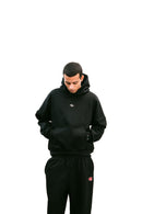 Boxy Fit Hoodie Black HEAVYWEIGHT
