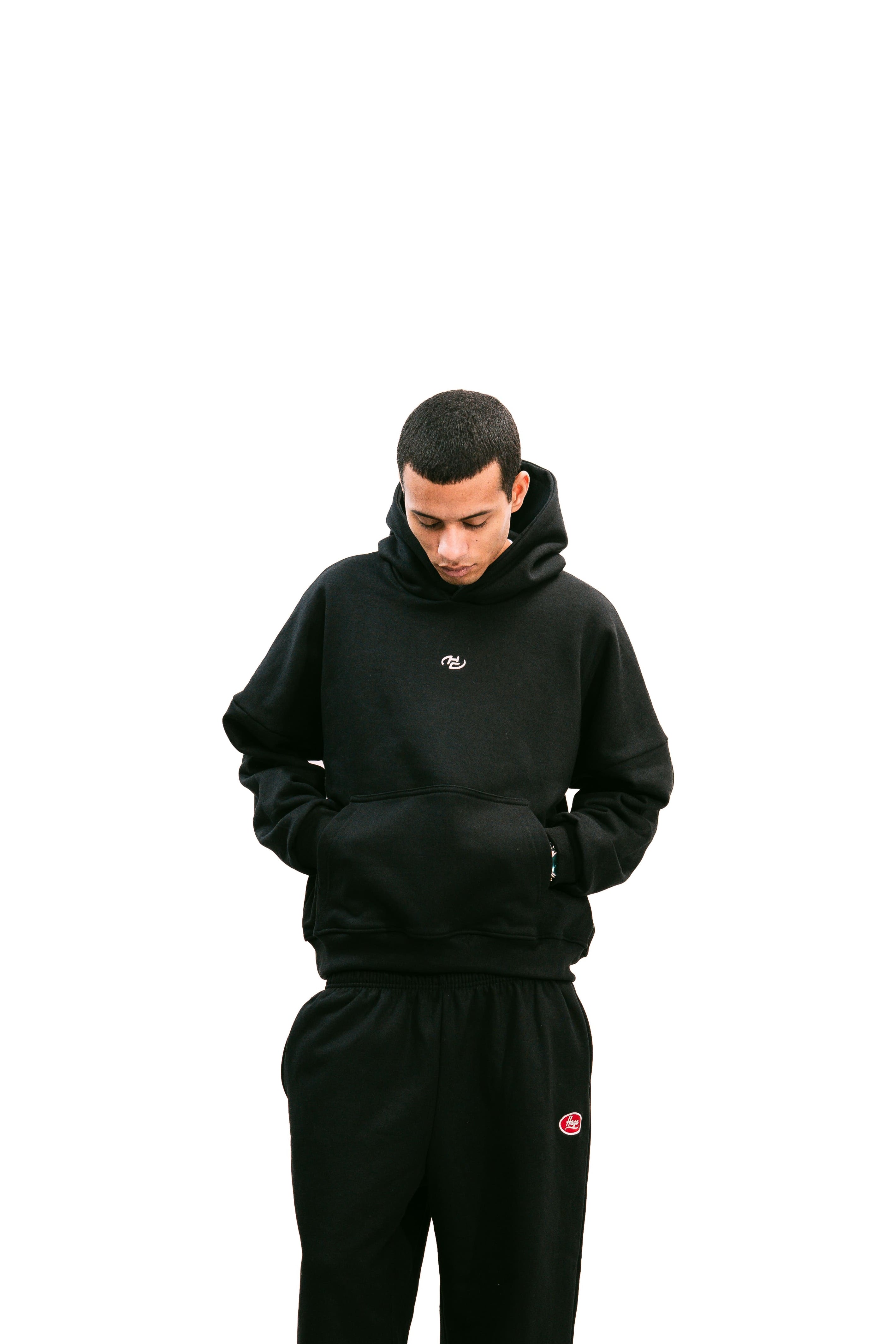Boxy Fit Hoodie Black HEAVYWEIGHT