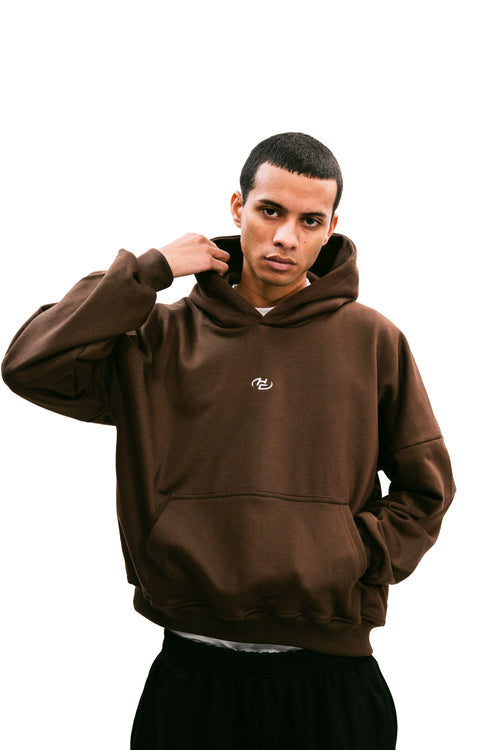 Boxy Fit Hoodie Chocolate