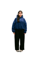 Boxy Fit Hoodie Navy Blue HEAVYWEIGHT