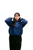 Boxy Fit Hoodie Navy Blue HEAVYWEIGHT